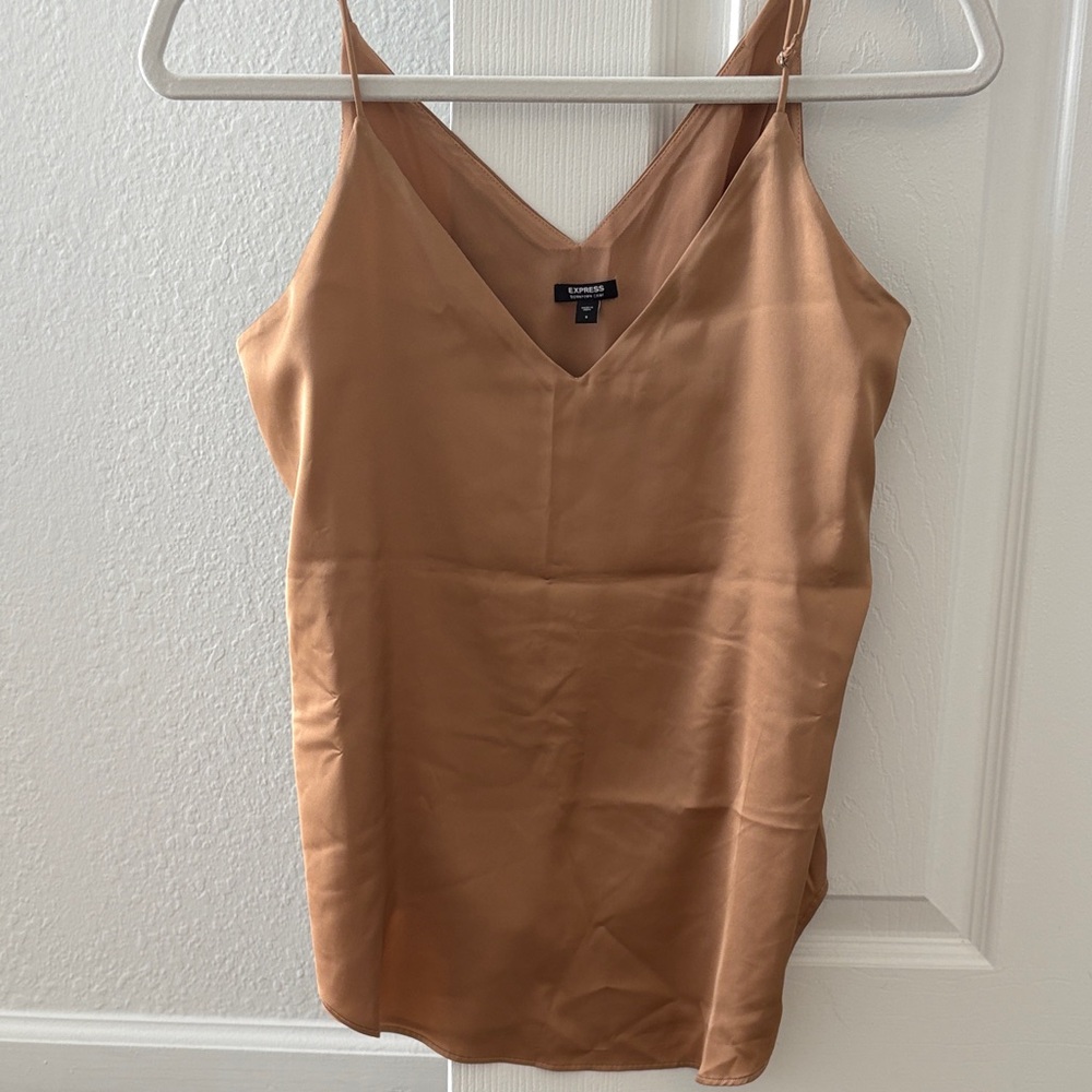 Express Camel Satin Camisole